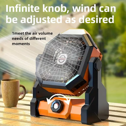 EMERGENCY Fan USB Rechargeable, Built-In 7800Mah Battery