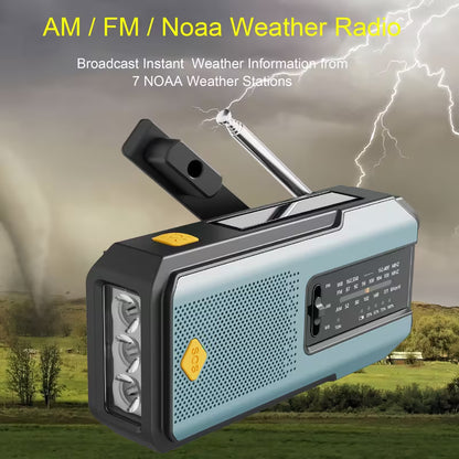 Battery Packup , Solar Charge , 3 LED Flash , Radio FM