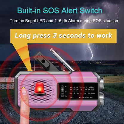 Battery Packup , Solar Charge , 3 LED Flash , Radio FM