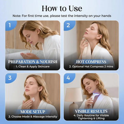 LED Red Light Therapy Face & Neck Massager