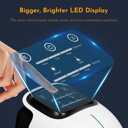 Knee Massager Smart for Pain Relief with Heat and Red Light Therapy, 2026 Updated Edition, Relax Tight Muscles