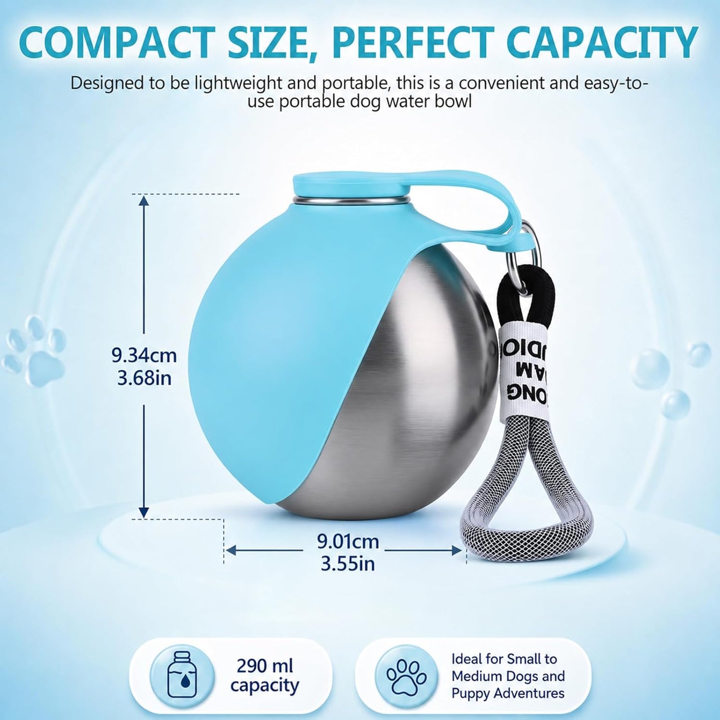 2 in 1 Portable Dog Water Bottle for Dogs