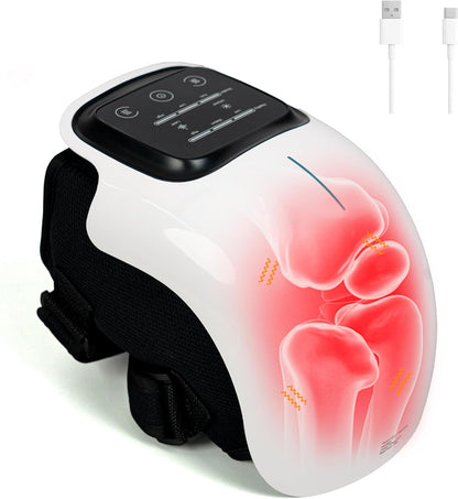 Knee Massager Smart for Pain Relief with Heat and Red Light Therapy, 2026 Updated Edition, Relax Tight Muscles