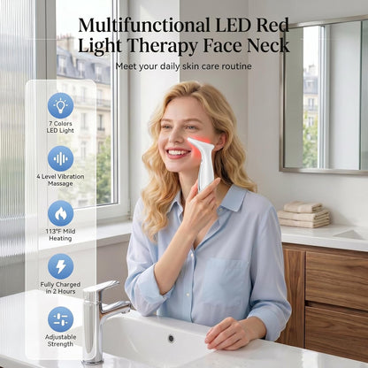 LED Red Light Therapy Face & Neck Massager