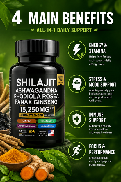 Lunex Shilajit , Ashwaganda . Men's Vitality & Performance