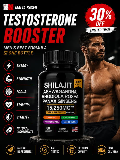 Shilajit , Ashwaganda . Sexual Health 8-in-1 Complex – Men's Vitality & Performance Formula | 15,250mg | 60 Vegan Capsules