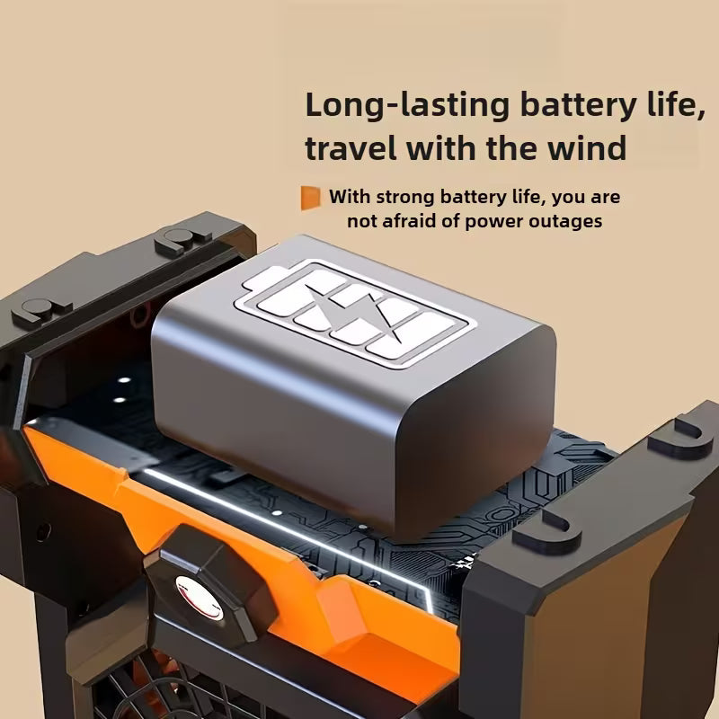EMERGENCY Fan USB Rechargeable, Built-In 7800Mah Battery