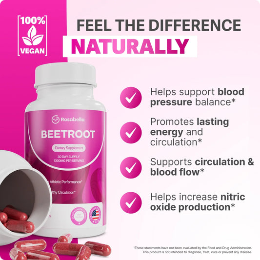 Beetroot Capsules , Improves Blood Flow endurance, and natural vitality — perfect for an active lifestyle .